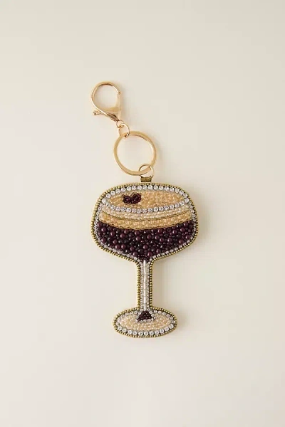 By Anthropologie Drinks Beaded Bag Charms In Brown