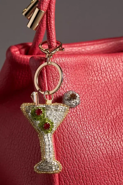 By Anthropologie Drinks Beaded Bag Charms In Silver