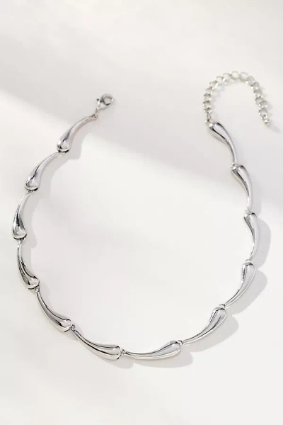 By Anthropologie Drippy Bean Necklace In Silver
