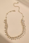 By Anthropologie Drippy Crystal Necklace In Clear