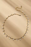 By Anthropologie Drippy Crystal Necklace In Clear