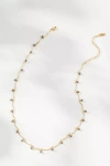 By Anthropologie Drippy Crystal Necklace In Grey