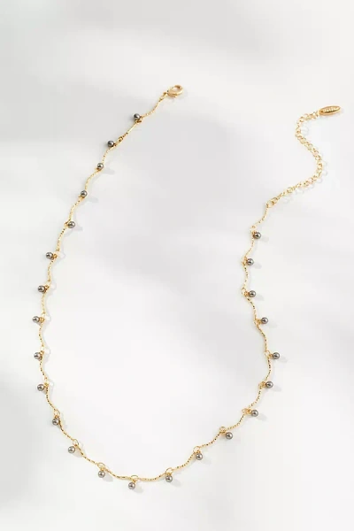 By Anthropologie Drippy Crystal Necklace In Grey