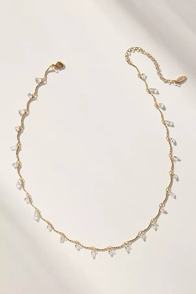 By Anthropologie Drippy Crystal Necklace In Multicolor