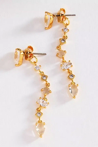 By Anthropologie Drippy Stone Earrings In Gold