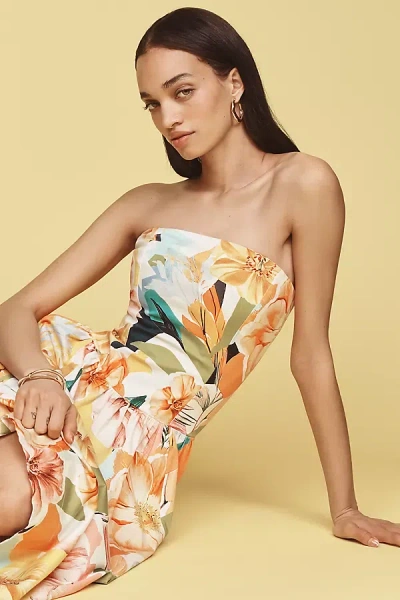 By Anthropologie Drop-waist Midi Dress In Multicolor