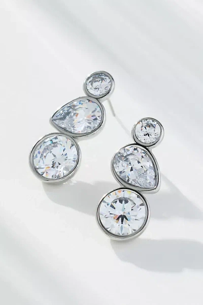 By Anthropologie Duet Crystal Earrings In Gold