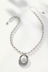 By Anthropologie Eclipsed Pendant Necklace In Silver