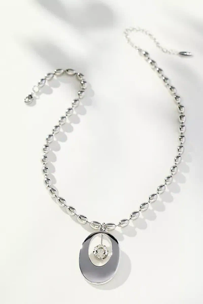 By Anthropologie Eclipsed Pendant Necklace In Silver