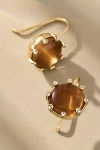 By Anthropologie Eight-prong Crystal Earrings In Brown