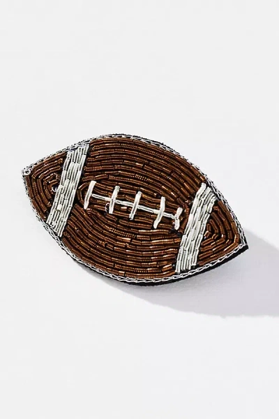 By Anthropologie Embellished Icon Brooch In Brown