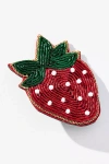 By Anthropologie Embellished Icon Brooch In Red