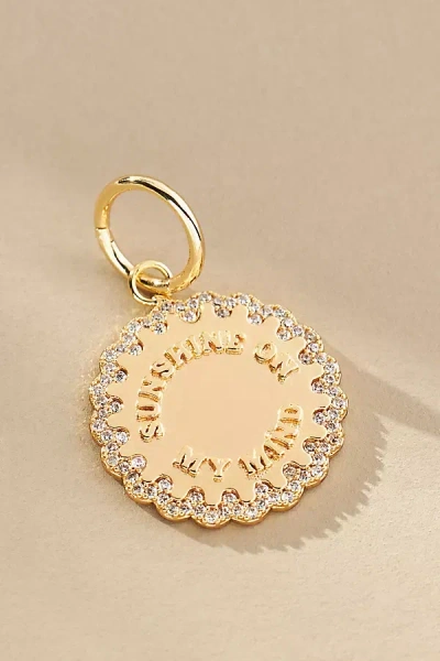 By Anthropologie Embellished Necklace Charm In Beige