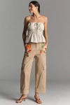 By Anthropologie Embroidered Cargo Pants