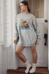 By Anthropologie Embroidered Crew-neck Sweatshirt In Grey