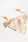 By Anthropologie Embroidered Hair Scarf In Beige