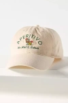 By Anthropologie Embroidered Icon Baseball Cap In Beige