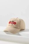By Anthropologie Embroidered Icon Baseball Cap In Beige