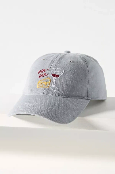 By Anthropologie Embroidered Icon Baseball Cap In Blue