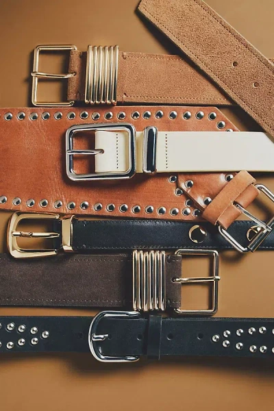 By Anthropologie Emerson Square Buckle Belt In Brown