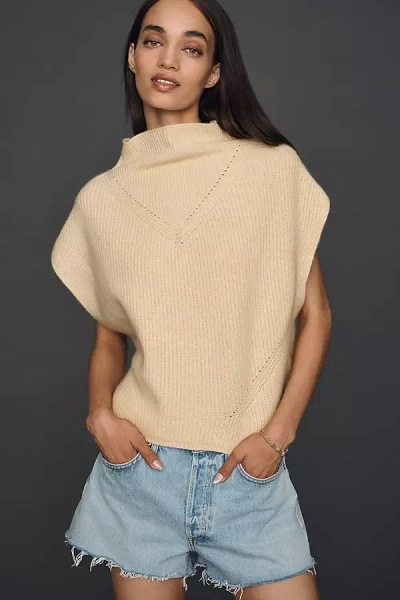 By Anthropologie Enza 100% Cashmere Poncho Sweater Vest In Multi