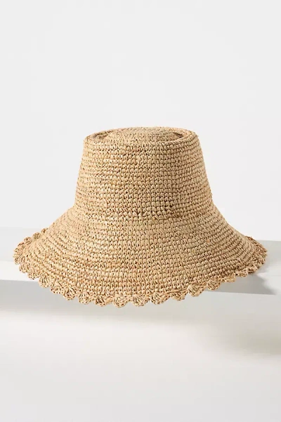 By Anthropologie Evelyn Boater Hat In Blue