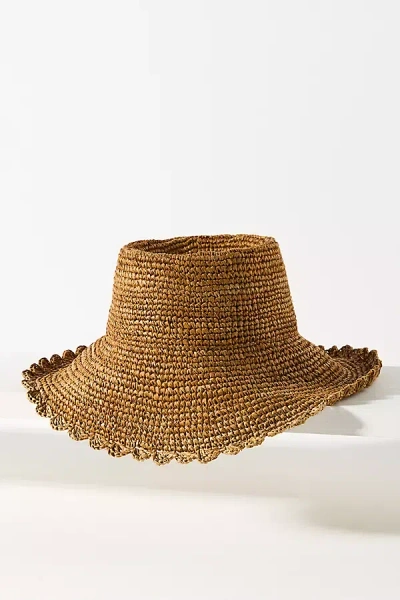 By Anthropologie Evelyn Boater Hat In Yellow