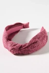 By Anthropologie Everly Denim Knot Headband In Pink