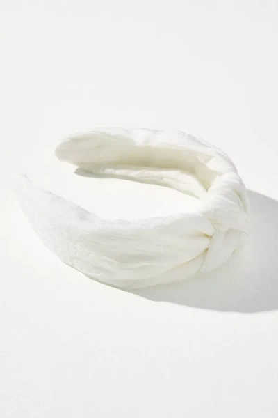 By Anthropologie Everly Femme Spring Headband In White