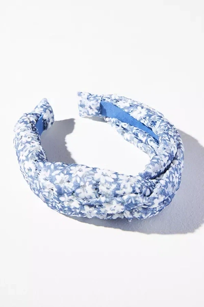 By Anthropologie Everly Floral Headband In Blue