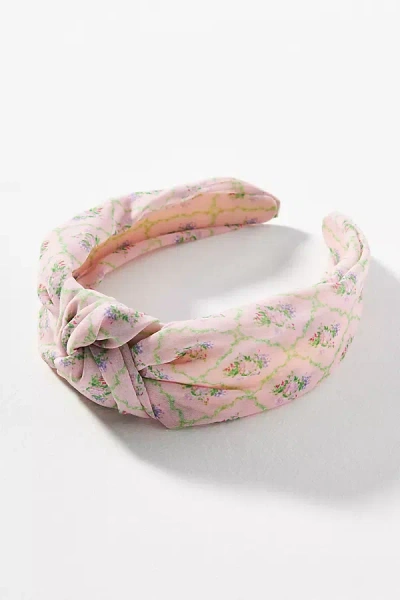 By Anthropologie Everly Shabby Chic Knot Headband In Pink