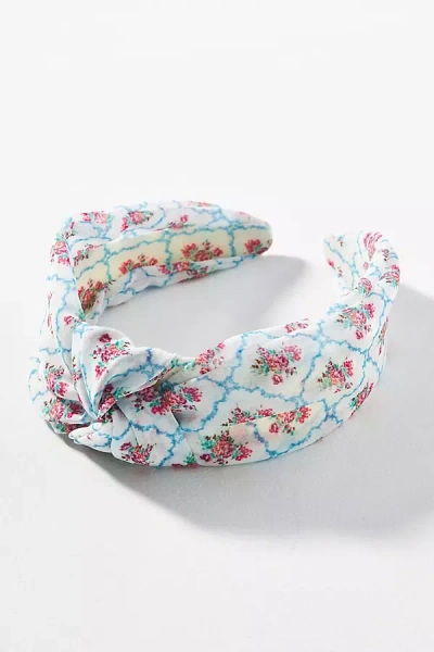 By Anthropologie Everly Shabby Chic Knot Headband In White