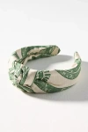 By Anthropologie Everly Shell Knot Headband In Green