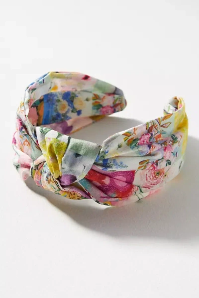 By Anthropologie Everly Spring Floral Knot Headband In Multi