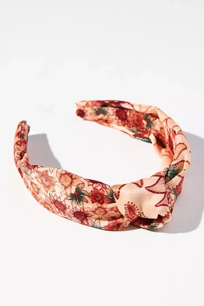 By Anthropologie Everly Sunflower Knot Headband In Yellow
