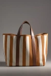 By Anthropologie Everyday Stripe Knit Tote In Sand