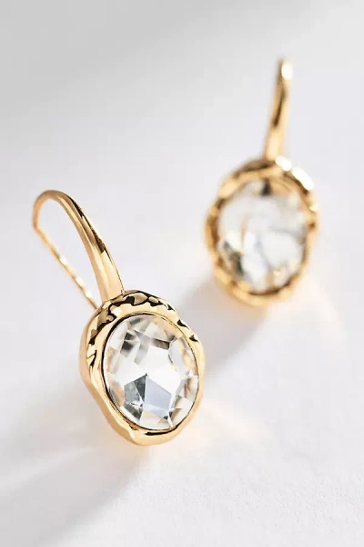 By Anthropologie Faceted Crystal Drop Earrings In Gold