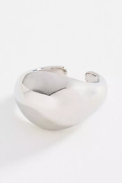 By Anthropologie Faceted Metal Cocktail Ring In Orange