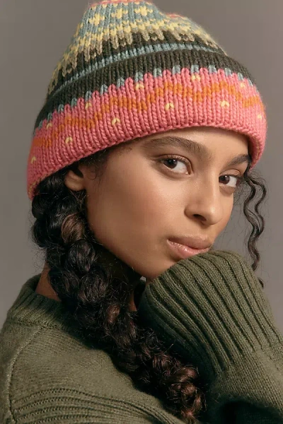 By Anthropologie Fairisle Beanie In Multi