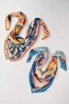 By Anthropologie Fall Fruits Hair Scarves, Set Of 2 In Blue