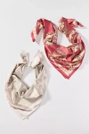 By Anthropologie Fall Fruits Hair Scarves, Set Of 2 In Pink
