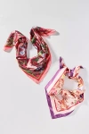 By Anthropologie Fall Fruits Hair Scarves, Set Of 2 In Red