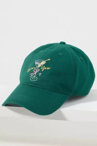 By Anthropologie Fall Icon Baseball Cap In Green