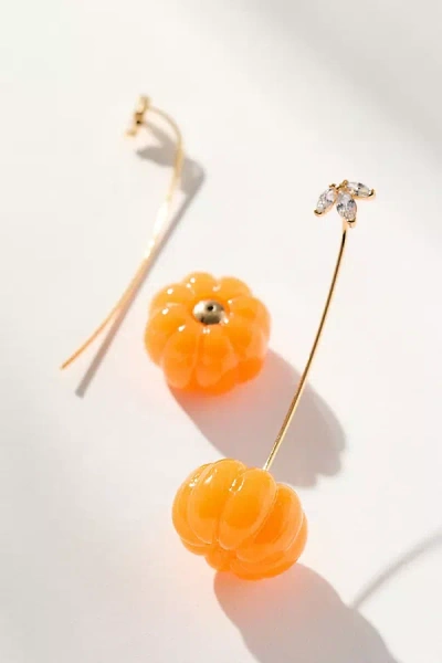 By Anthropologie Fall Icon Drop Earrings In Orange