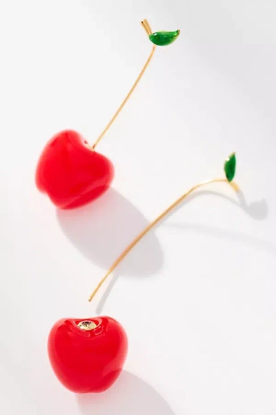 By Anthropologie Fall Icon Drop Earrings In Red