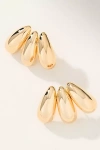 By Anthropologie Fanned Metal Post Earrings In Gold