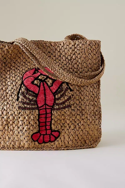 By Anthropologie Farmers Market Raffia Tote In Red