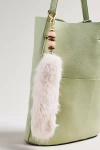 By Anthropologie Faux-fur Beaded Bag Charm In Green