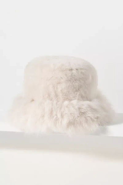 By Anthropologie Faux-fur Bucket Hat In Multi