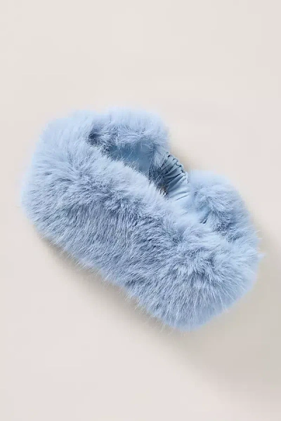 By Anthropologie Faux-fur Headband In Blue